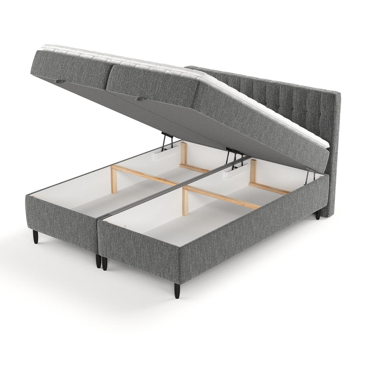 BOXBETT Milo Schwarz 160/200 cm - Schwarz, Holz/Holzwerkstoff (160/200cm) - Maison de Reve