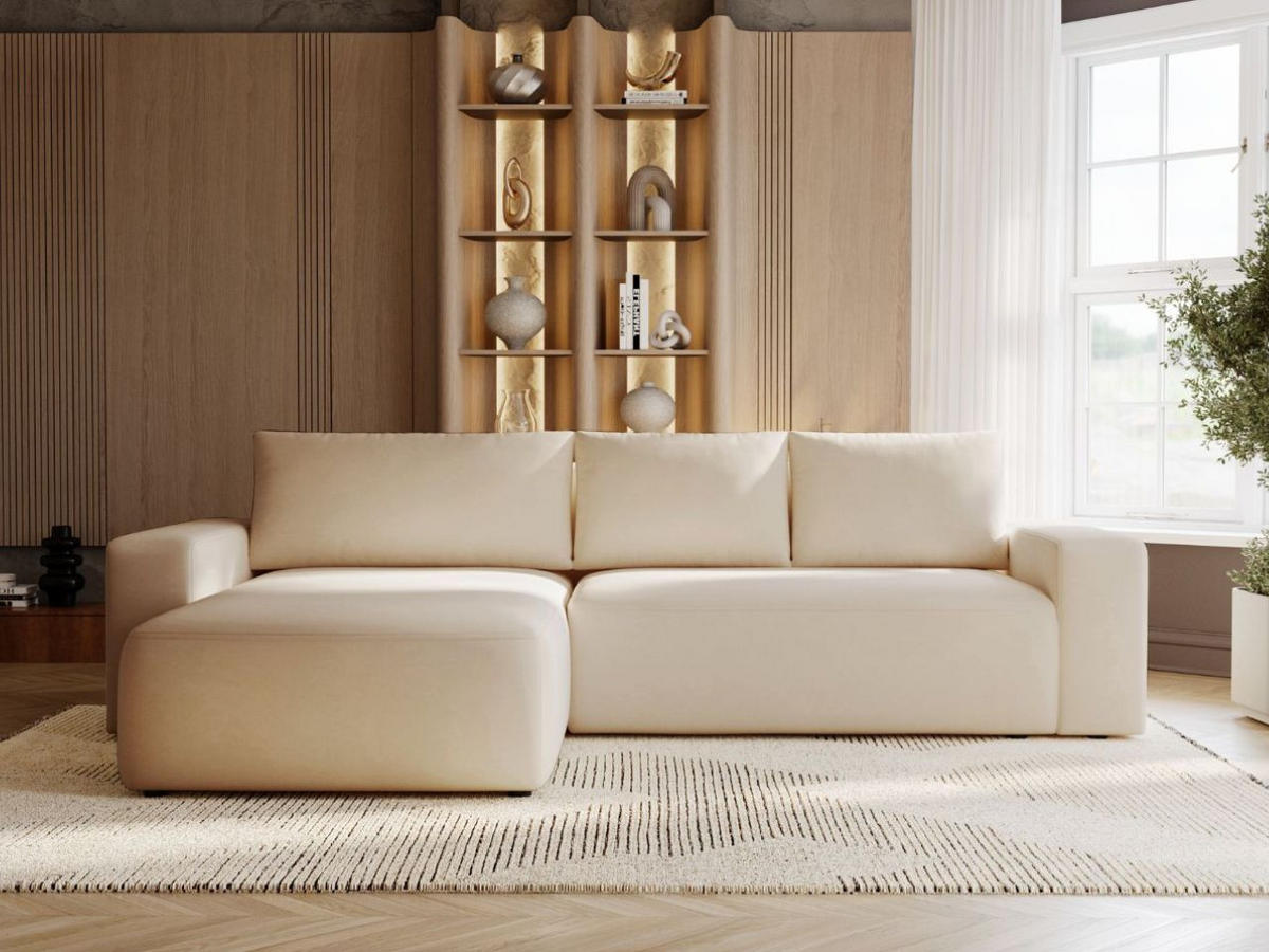 ECKSOFA Tazones Beige Links - Beige, Holz/Kunststoff (250/165cm) - Graingold