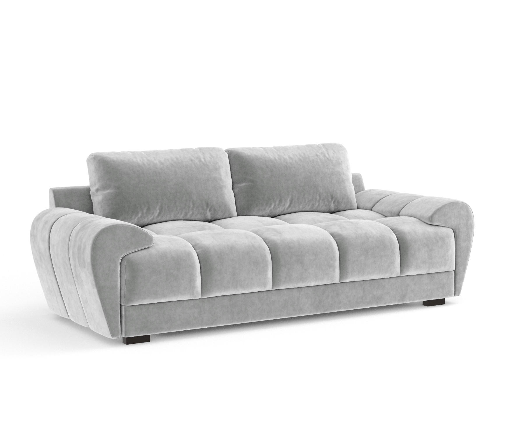 3-SITZER SOFA Peebles Creme Samtstoff - Creme/Schwarz, Holz/Holzwerkstoff (244/90/101cm) - Maison de Reve