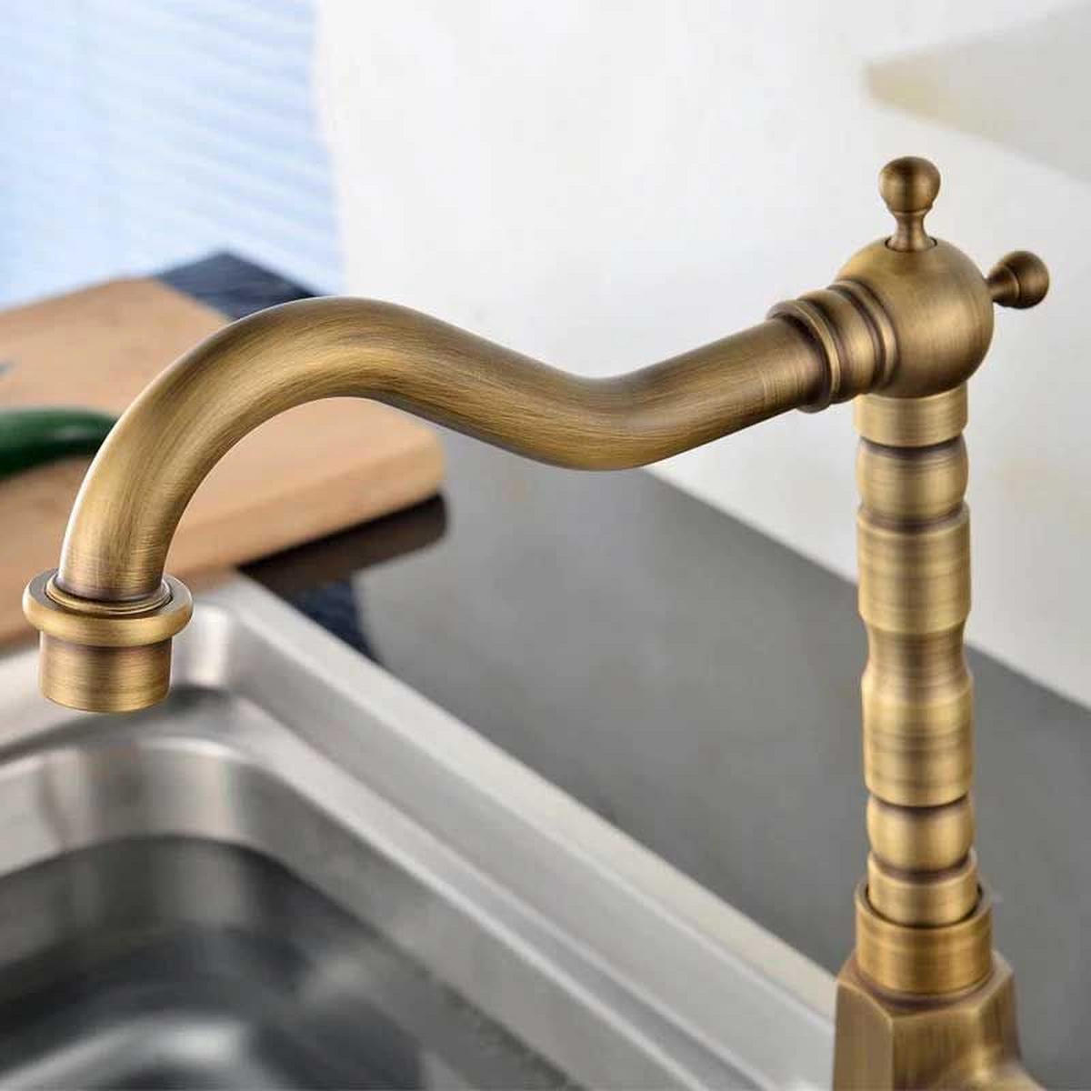 WASCHBECKENARMATUR Rea Bona Old Gold High - Goldfarben, Metall (5/28.5/25cm) - REA