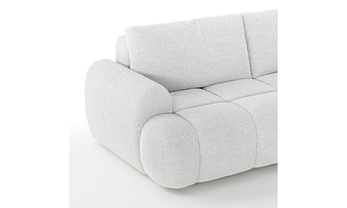 SCHLAFSOFA CORAL 250/100/85 cm mit Bettkasten Stoff Coral 70 - Creme, Textil (250/85/100cm) - Lookway