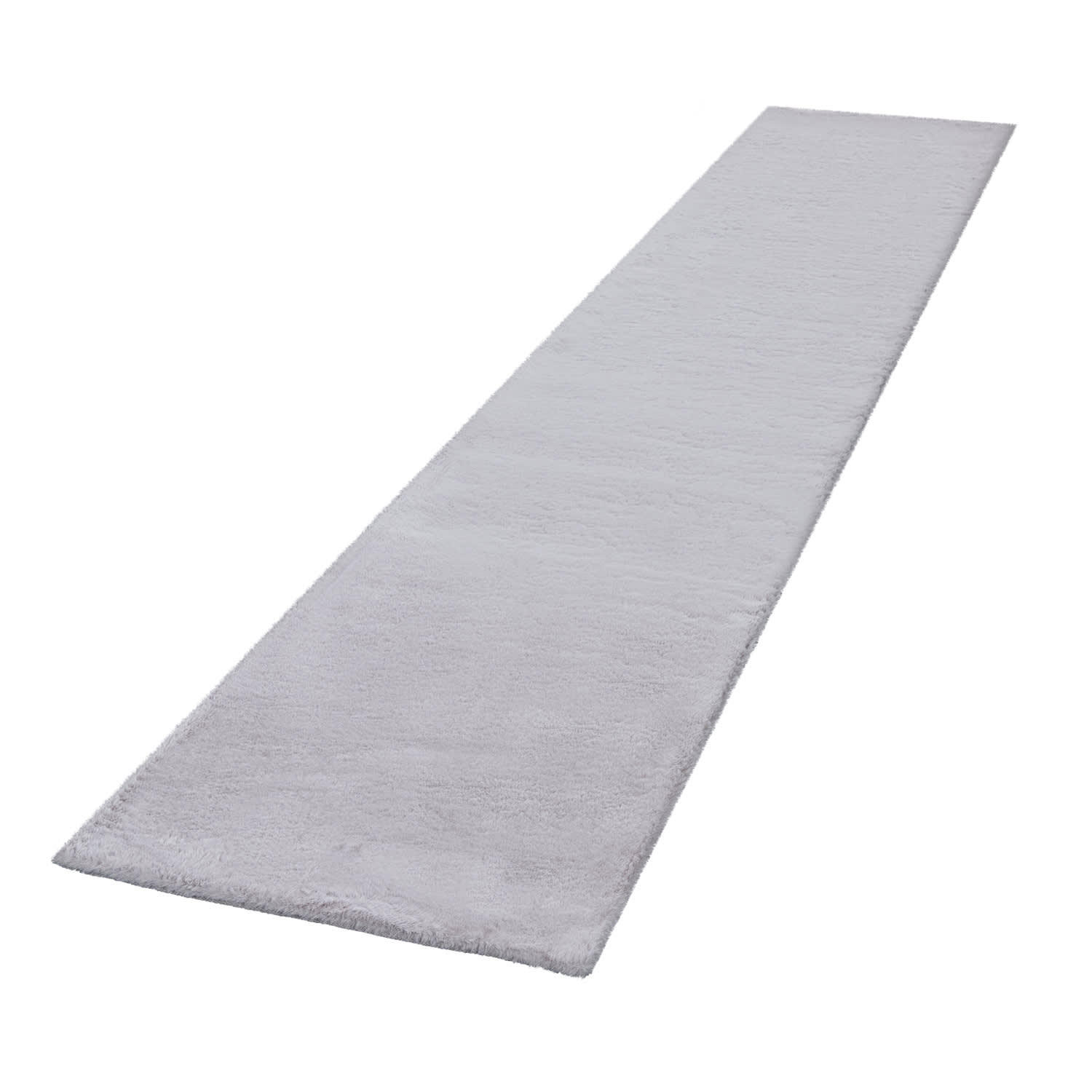 Paco Home Hochflorteppich Grau 80x300 cm