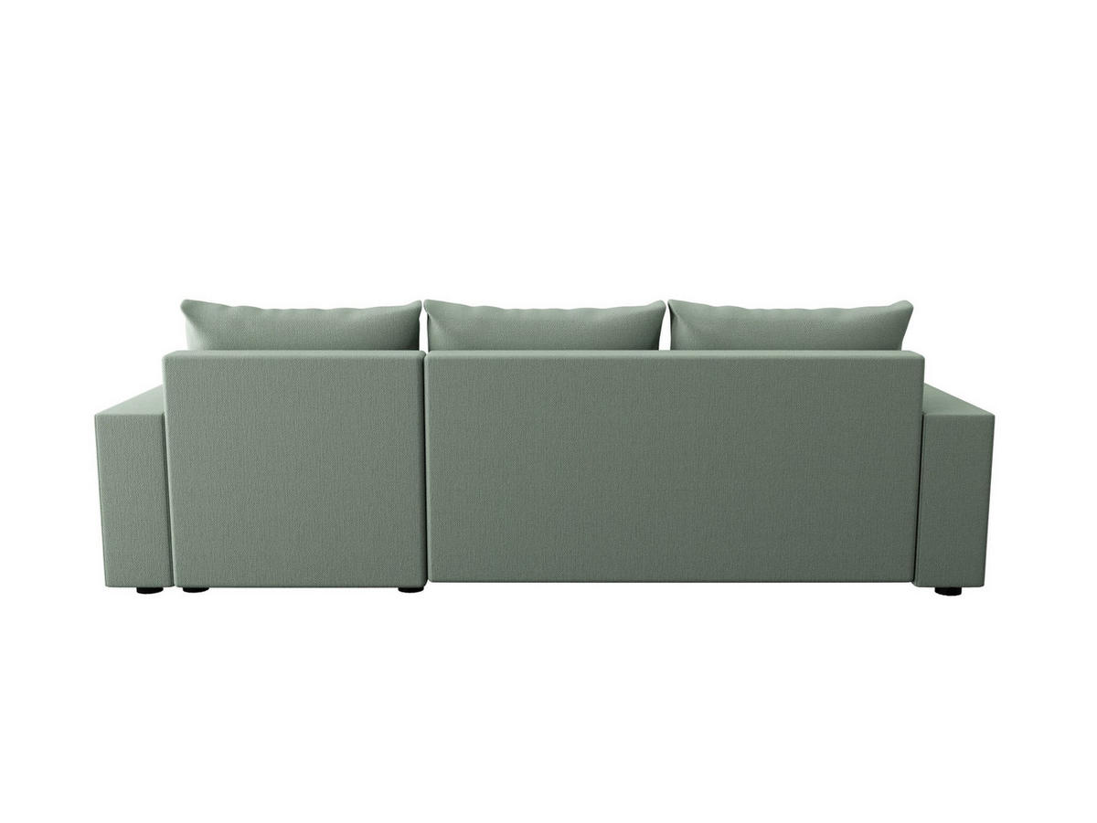 ECKSOFA HEWLET L BIS Cosmic 16 Rechts mit Schlaffunktion - Hellgrün, Textil (240/140cm) - Bedante