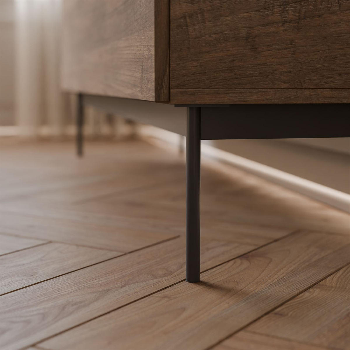 TV-UNIT COLGANTE in Nussbaum, 150 cm, auf Gestell LED - Nussbaumfarben, Holzwerkstoff (150/56/40cm) - Lookway