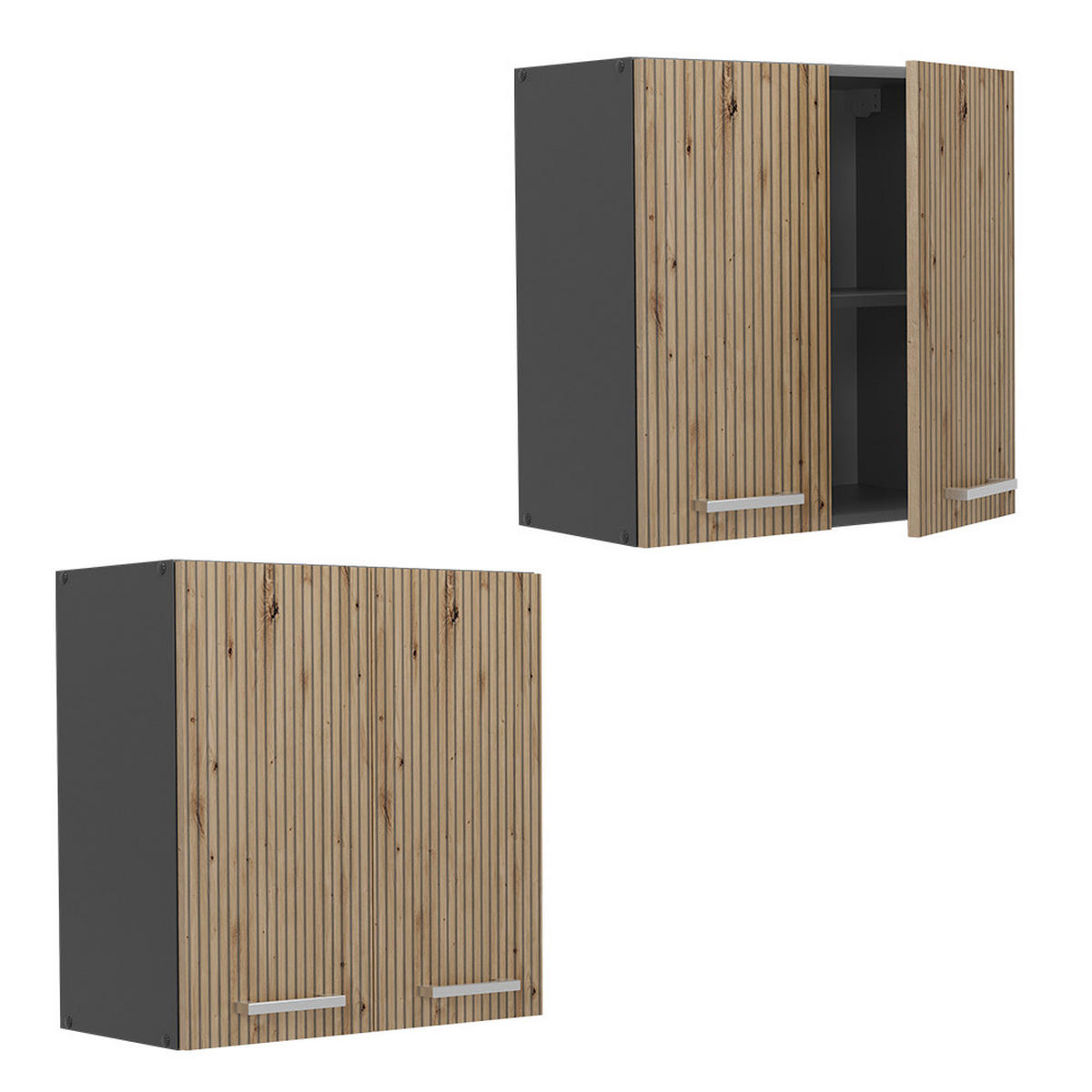 HÄNGESCHRANK R-Line Artisan-Eiche 60 cm - Anthrazit/Eiche Artisan, Holzwerkstoff (60/60/31cm) - Vicco