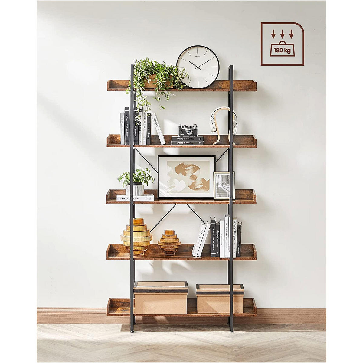 BÜCHERREGAL STANDREGAL - Braun, Holzwerkstoff (28/178/100cm) - Hansiro