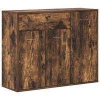 SIDEBOARD Räuchereiche 88/30/70 Cm Holzwerkstoff - Dunkelbraun/Grau, Holz/Holzwerkstoff (88/70/30cm) - vidaXL