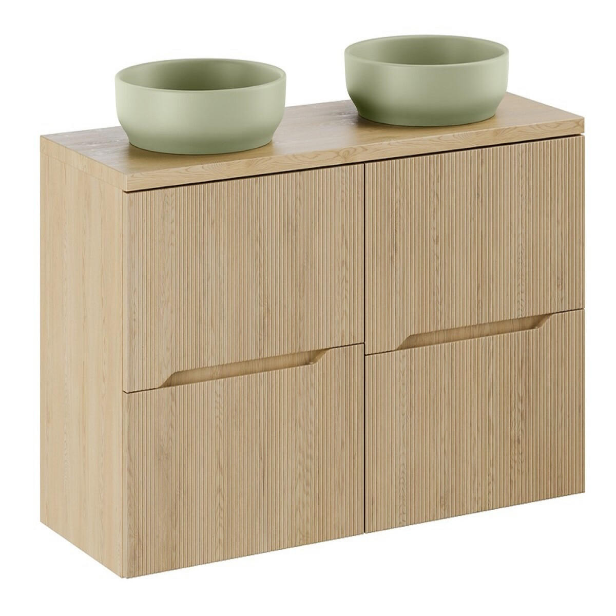 BADMÖBEL-SET 5 Teile -Nordic Cremona N BM392 in Cremona-Eiche - Eichefarben, Holz (120/59/46cm)