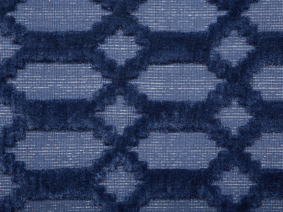 KURZFLOR-TEPPICH Cizre 230/160 cm - Blau, Naturmaterialen (160/230cm) - Beliani