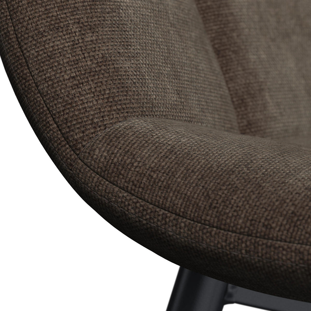 STUHL Ria Braun Mikrofaser Gepolstert - Braun, Metall (44/87/54cm) - Bessagi Home