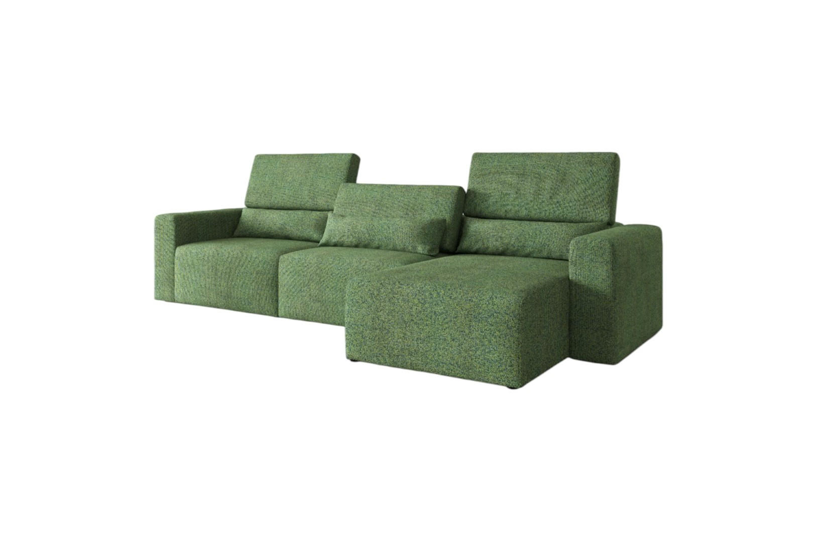 ECKSOFA Modular Premium Grün - Schwarz/Grün, Holz/Holzwerkstoff (315/172cm) - Furnisell