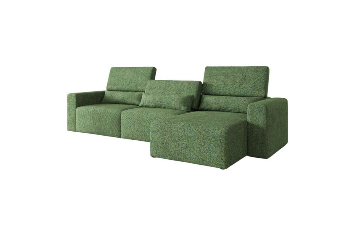 ECKSOFA Modular Premium Grün - Schwarz/Grün, Holz/Holzwerkstoff (315/172cm) - Furnisell