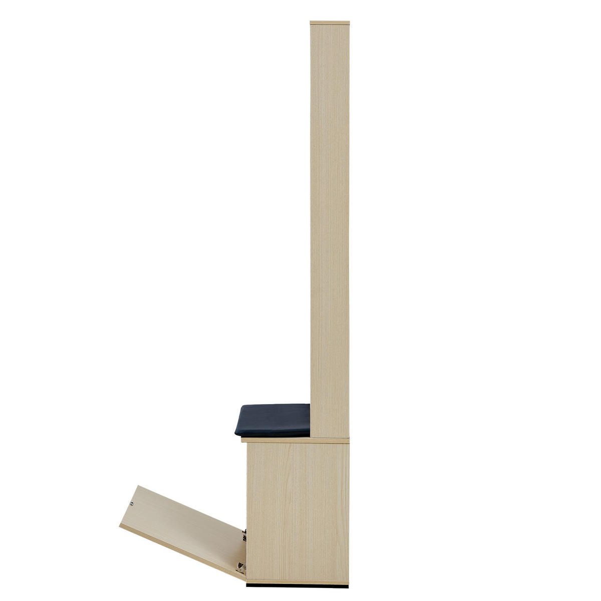 GARDEROBE-SET Spiegel Sitzbank Schuhablage Kleiderstange 4 Haken - Naturfarben, Holzwerkstoff (595/179.5/345cm) - FLIEKS