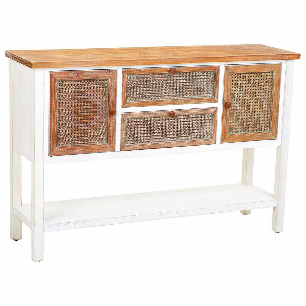 SIDEBOARD aus Holz 122x36x82 cm - Weiß, Holz (122/82/35cm) - Wanderlust