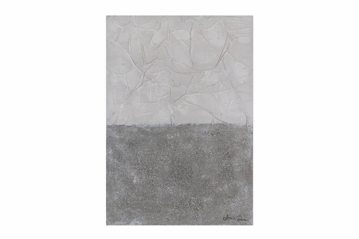 ACRYLBILD HANDGEMALT 70/100 cm - Grau, Holz/Textil (1.8/100cm) - KUNSTLOFT