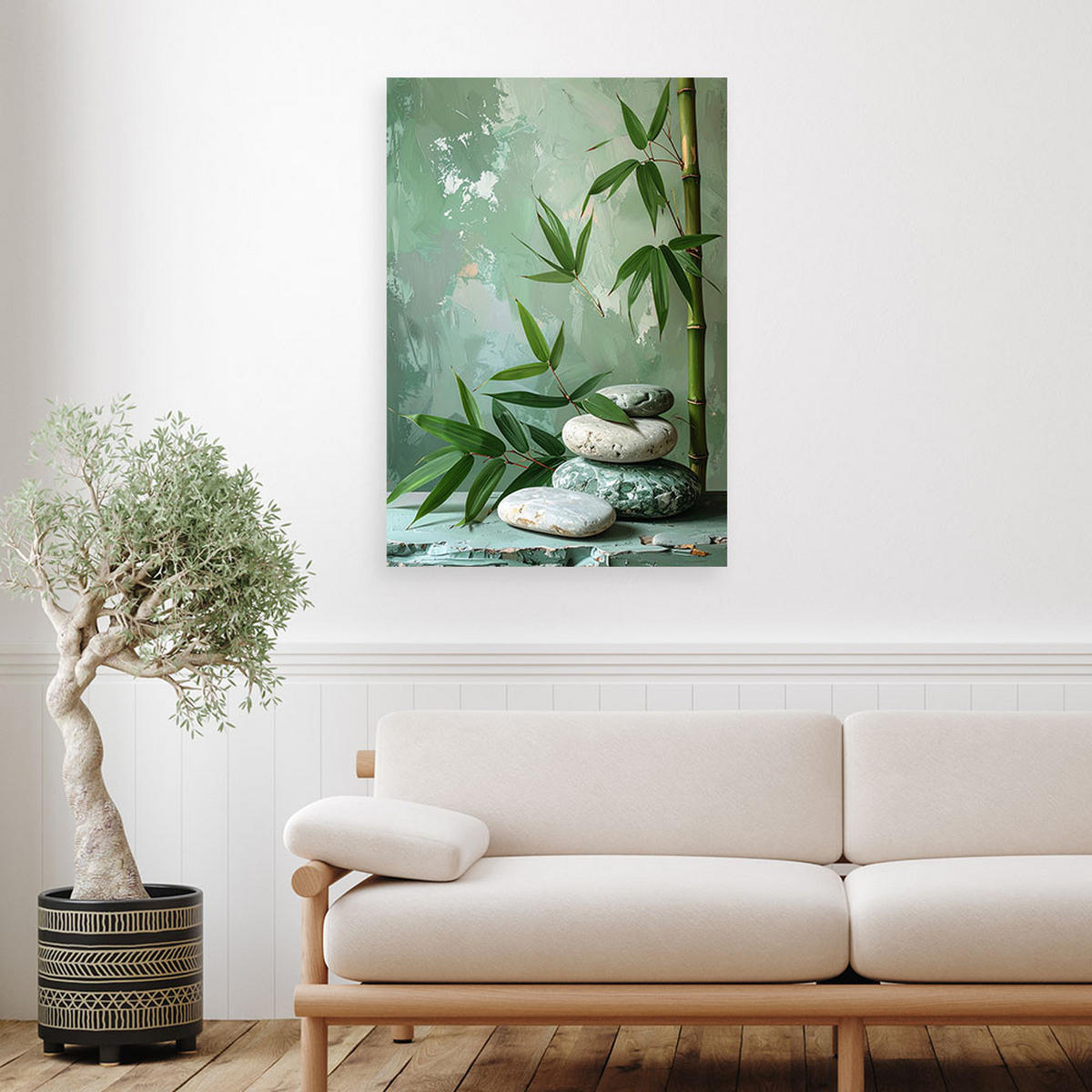 LEINWANDBILD Zen und Orientalisch 20x30cm - Grün, Textil (20/30cm) - Feeby