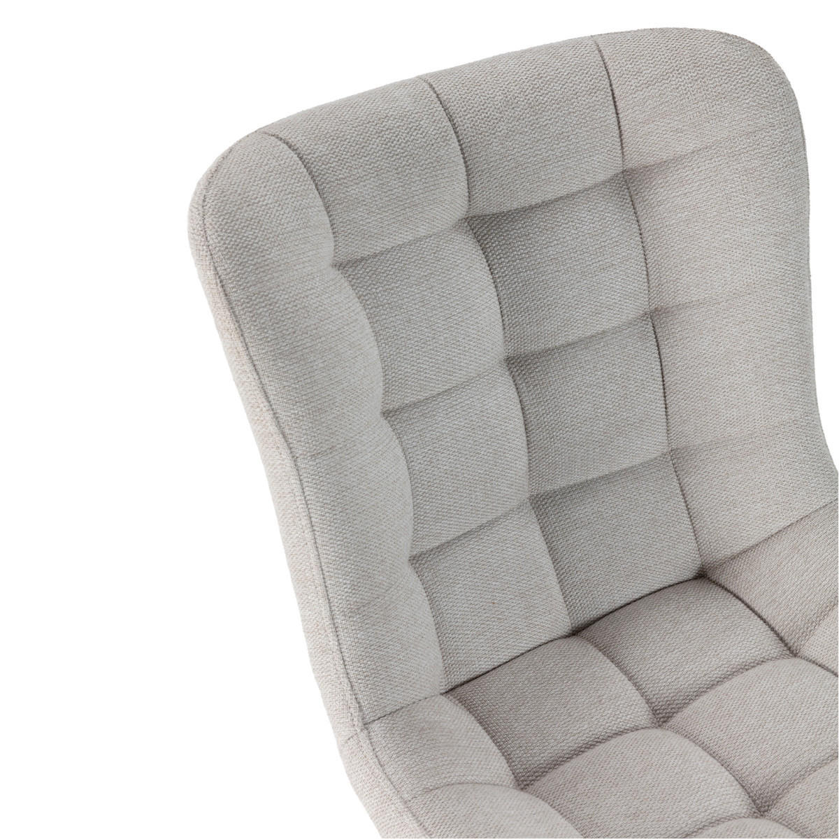 STÜHLE 4er-Set aus gesteppstem Stoff mit Metallfüßen 62/49,5/48 cm - Beige, Textil (62/49.5/77.5cm) - Calicosy