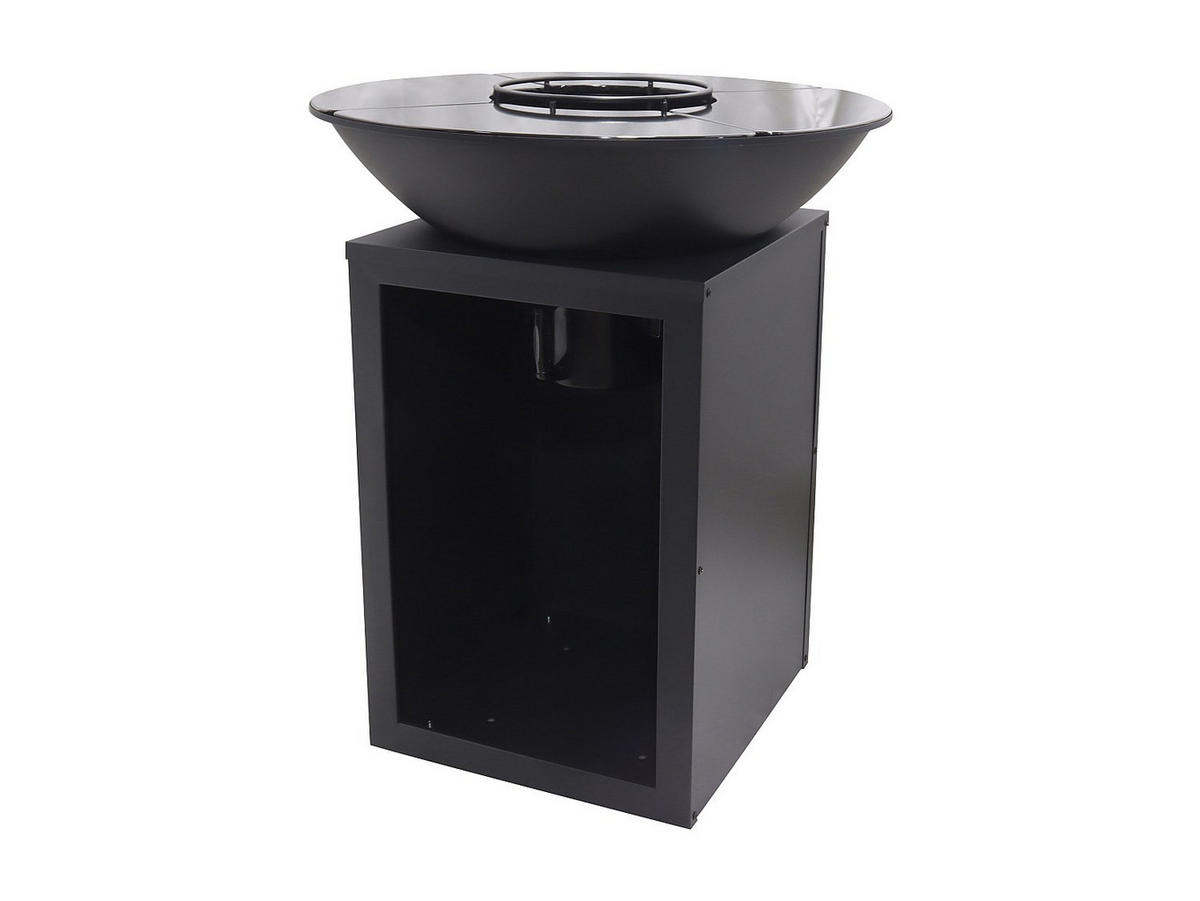 GRILL - 80 cm x 80 cm - metall - schwarz Ignos - Schwarz, Metall (80/95/80cm) - Vente-Unique