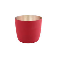 TEELICHTHALTER Madras M, Eisen, Rot Matt / Gold, H 8.5 cm - Rot, Metall (9cm) - Gift Company