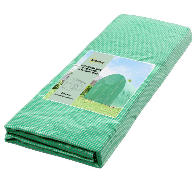 GEWÄCHSHAUSFOLIE 4x2 m Tür Fenster UV Schutz grün - Grün, Kunststoff (400/200/200cm) - Fortuna Lai