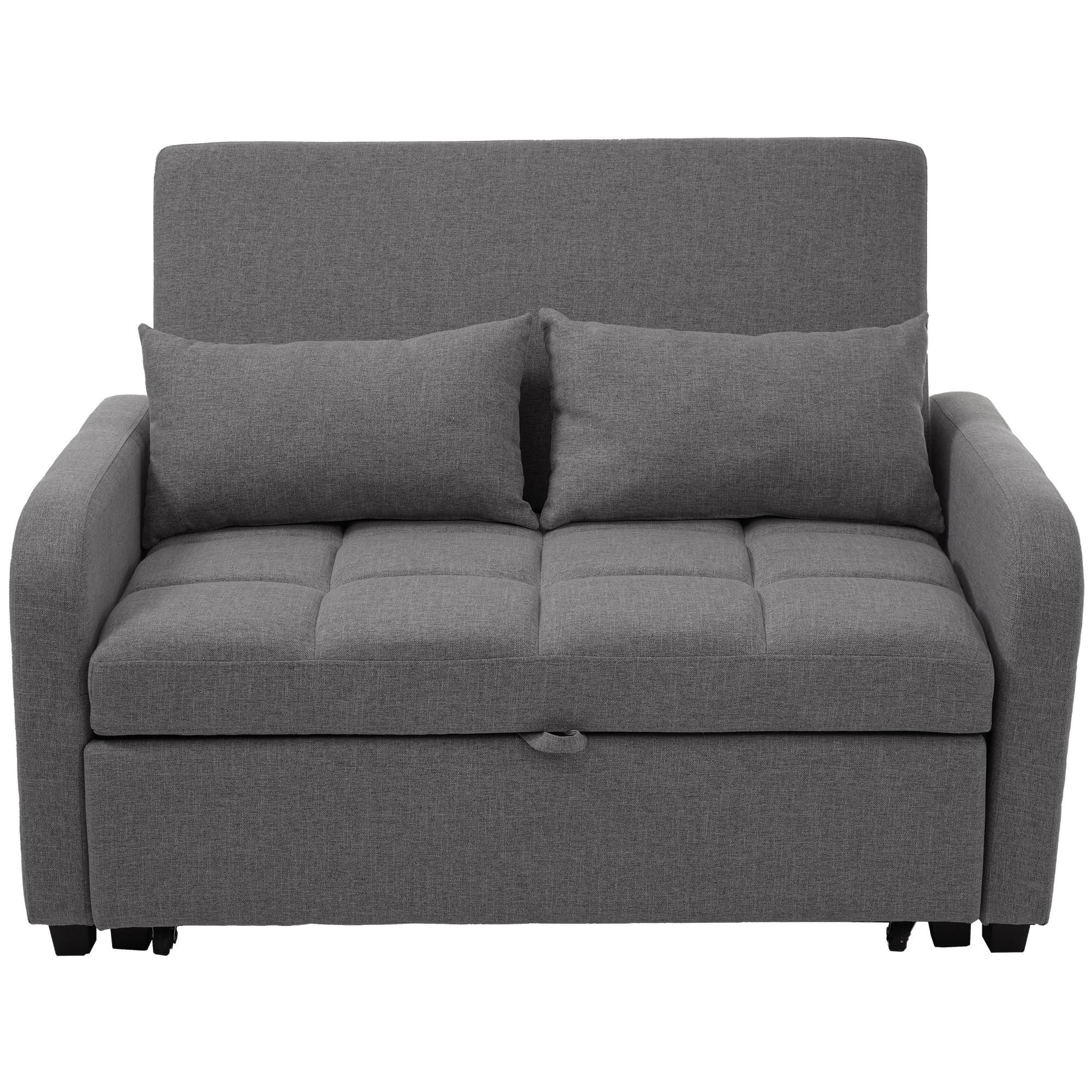 SCHLAFSOFA DE-35332 klappbar mit verstellbarer Lehne Danklgrau - Dunkelgrau, Metall (75/94/127cm) - ComfortXL