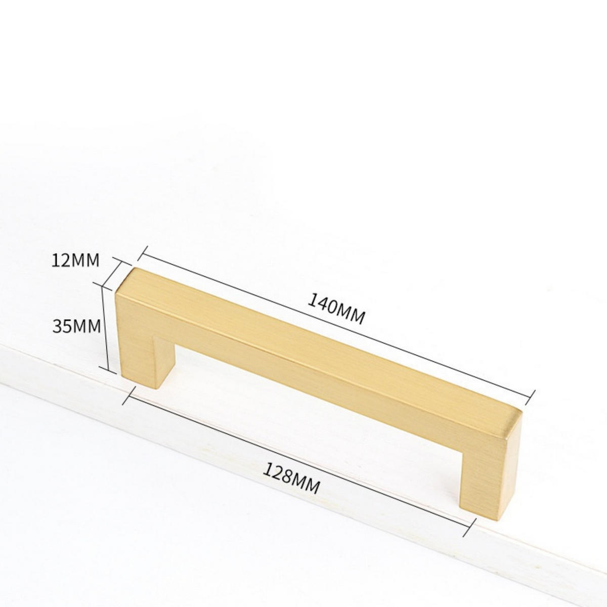 MÖBELGRIFF 2er-Set 128 mm Edelstahl - Goldfarben, Metall (1.2/3.5/20cm)