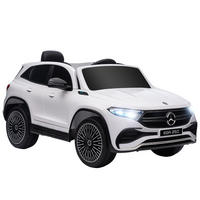 KINDER Elektrofahrzeuge Elektroauto mit Fernbedienung, Kinderauto mit MP3-Player - Weiß, Metall (111.5/69/52.5cm) - HOMCOM