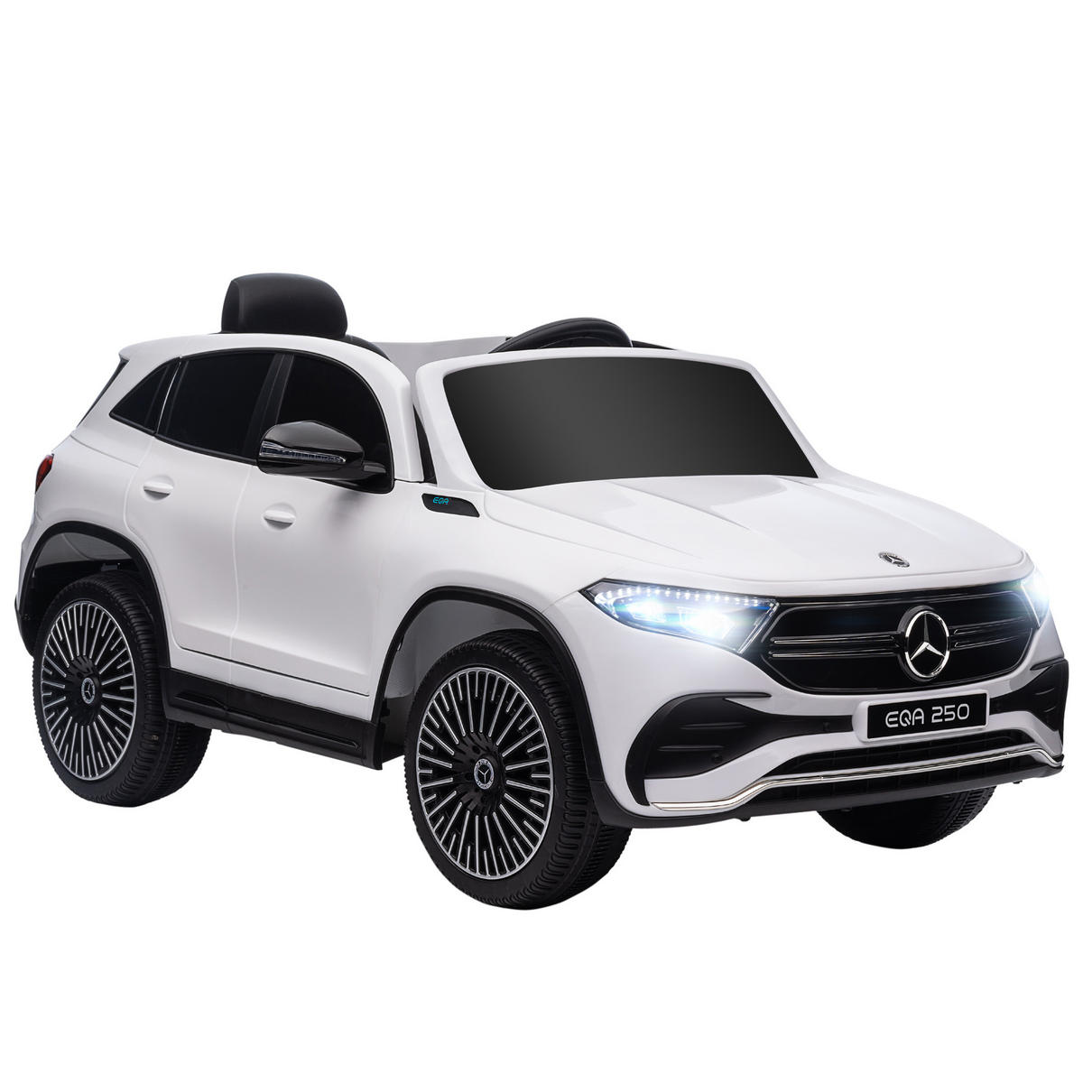 KINDER Elektrofahrzeuge Elektroauto mit Fernbedienung, Kinderauto mit MP3-Player - Weiß, Metall (111.5/69/52.5cm) - HOMCOM