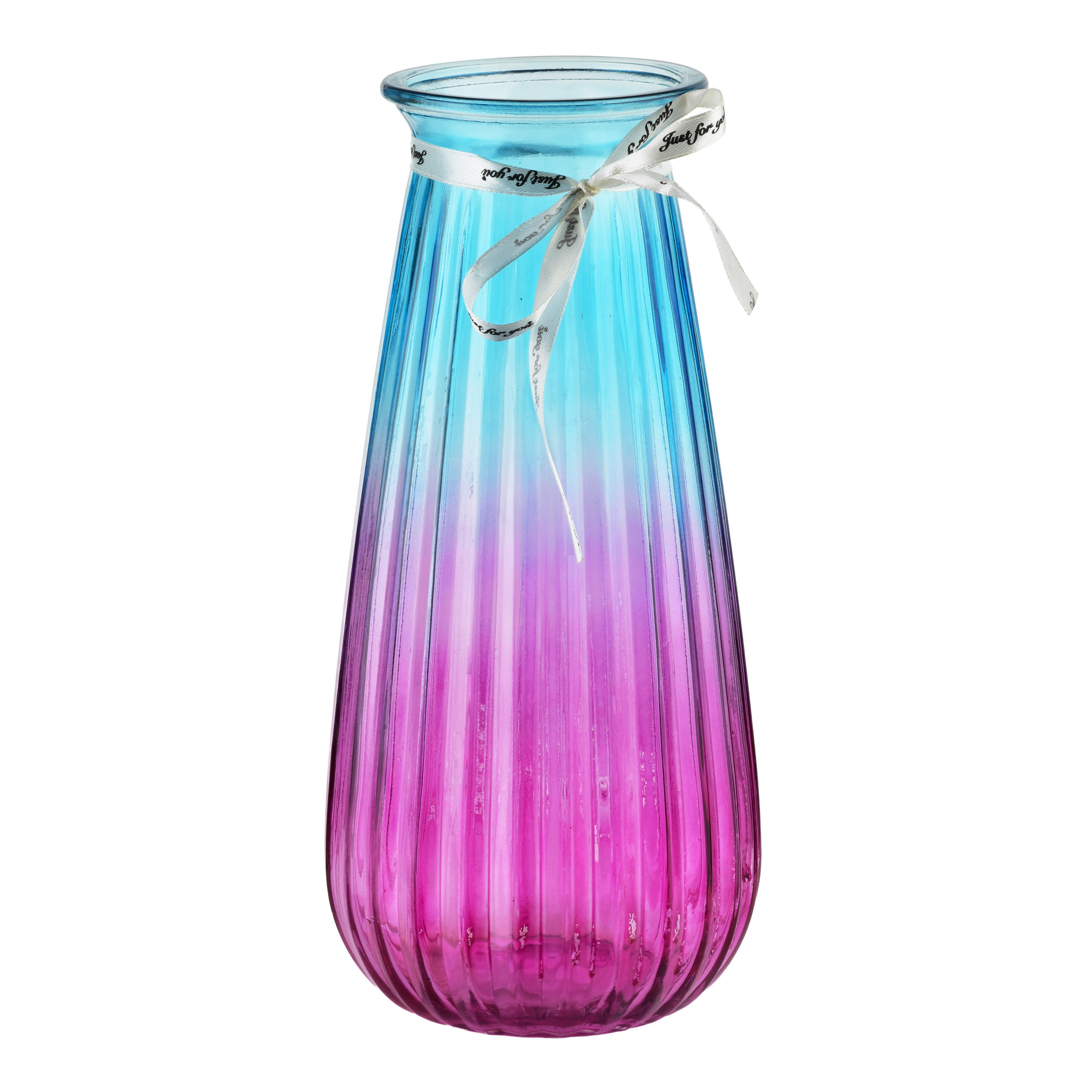 VASE Serenite Rosa 9,5x12xh29 cm Glas - Rosa, Glas (29cm) - Mondex