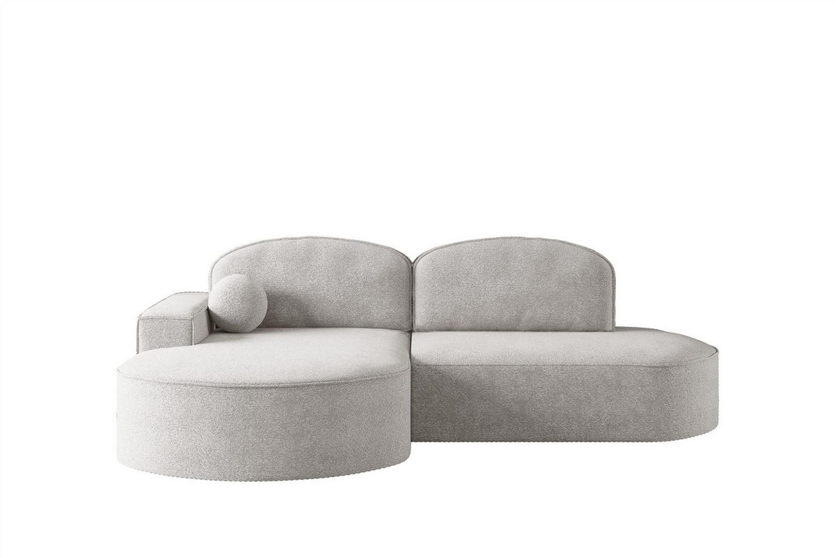 ECKSOFA Girona Mit Schlaffunktion - Hellgrau, Holzwerkstoff/Textil (278/179cm) - Fun Möbel