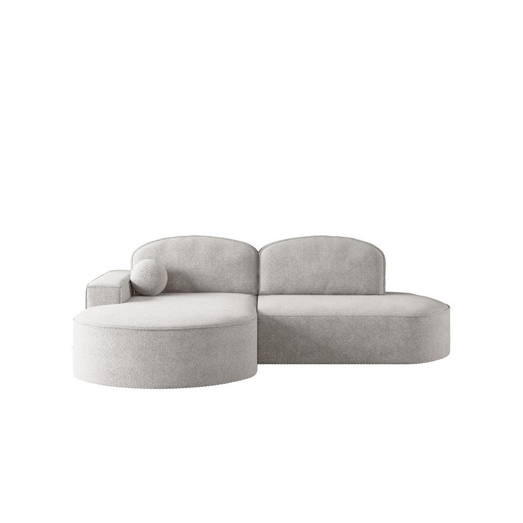 Thumbnail - Fun Möbel Ecksofa, Hellgrau, Textil, Ottomane links, 278x179 cm, Wohnzimmer, Sofas & Couches, Wohnlandschaften, Ecksofas