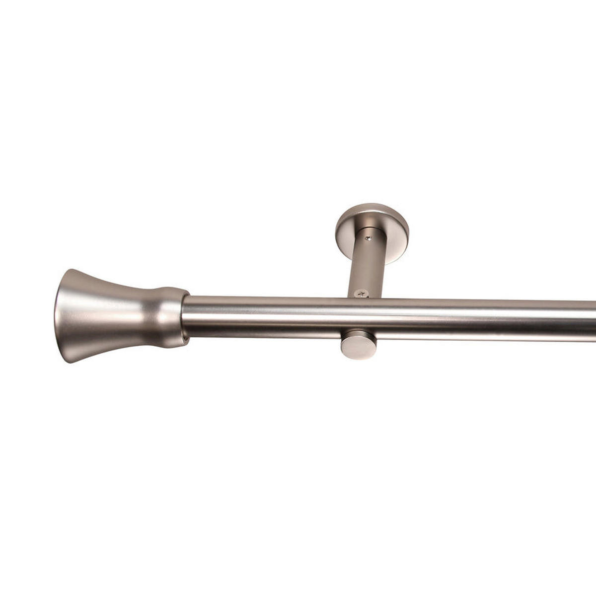 GARDINENSTANGE 1-Lauf Kegel - Silberfarben, Metall (320cm) - Deco-Raum