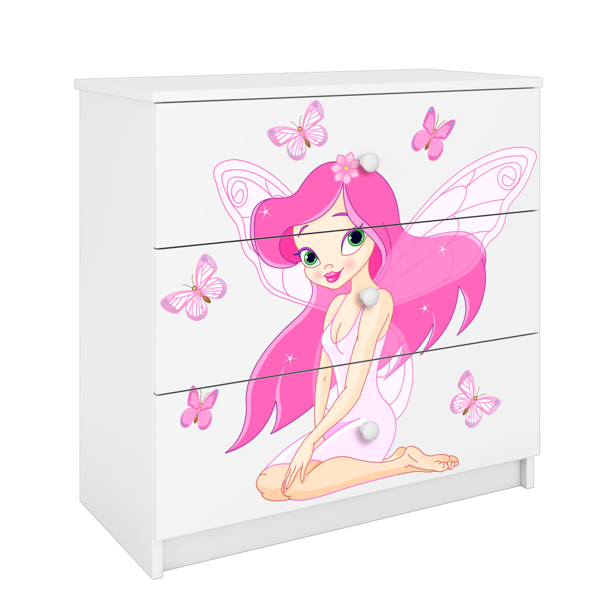 KOMMODE Babydreams Elfe II 81/81/41 - Weiß, Holzwerkstoff (81/81/41cm) - RAUMHIRSCH FURNITURE