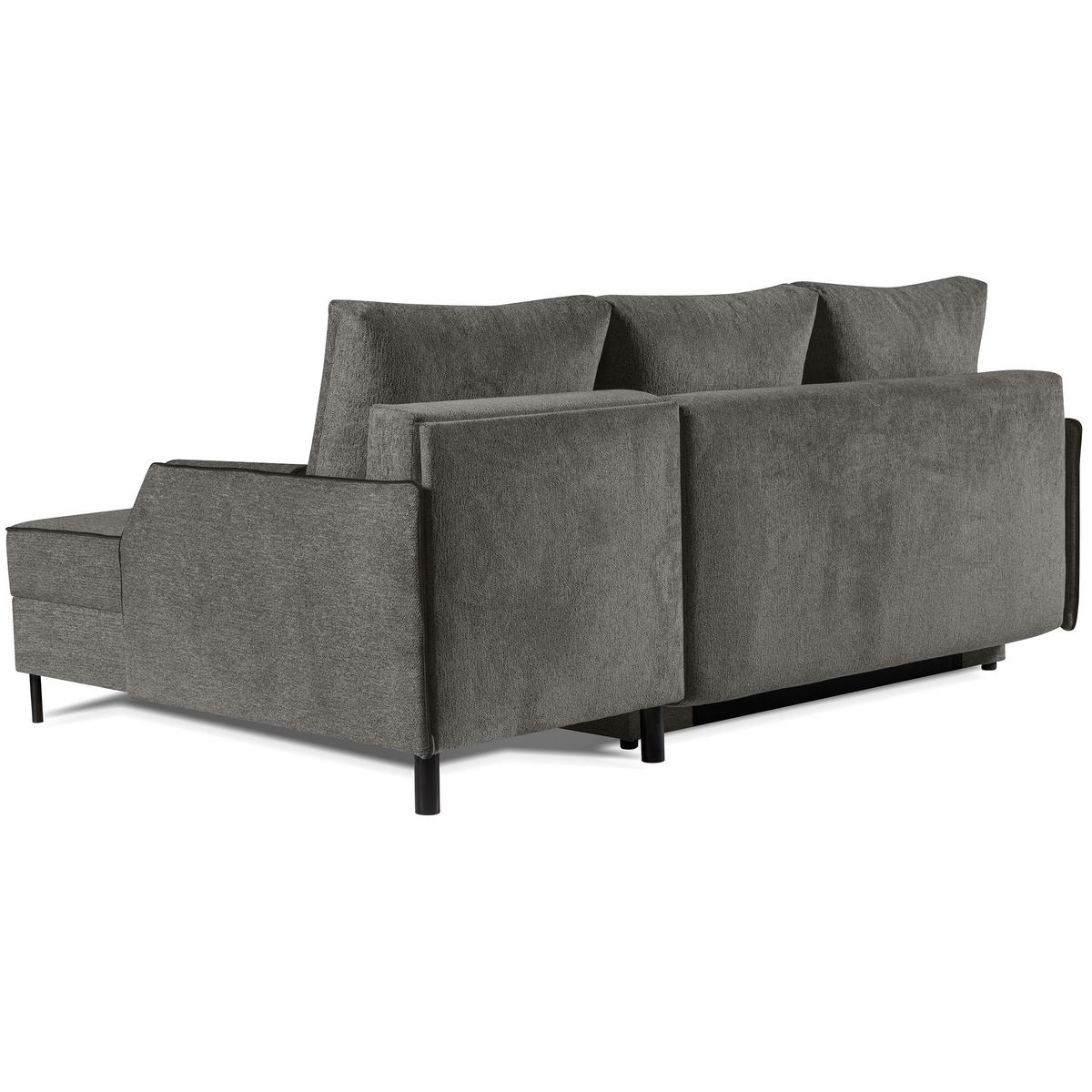 ECKSCHLAFSOFA Livio mit Schlaffunktion und universeller Ottomane, Braun - Braun, Textil (213/155cm) - Beautysofa