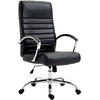 CHEFSESSEL Lederlook Schwarz - Schwarz, Textil/Metall (60/110/68cm) - CLP