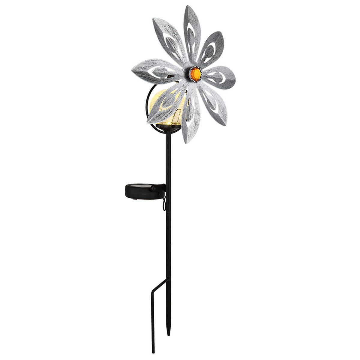 LED AUSSENLEUCHTE Metall Silber 2er Set - Silberfarben, Glas (20/9/50cm) - Globo Lighting