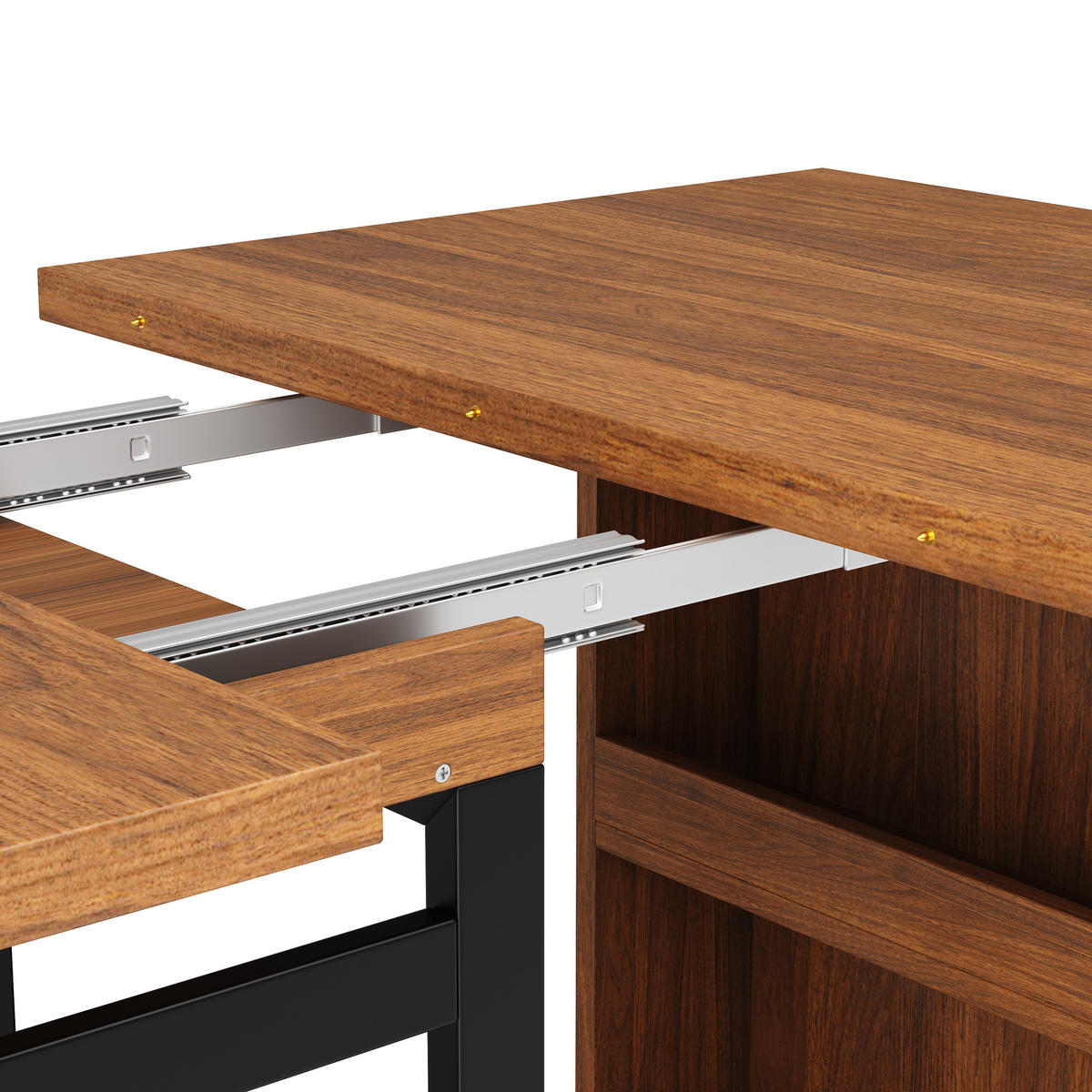 ESSTISCH ausziehbar 120-200/80/78 cm mit Staufach DE-39648 Dunkelbraun - Dunkelbraun, Holzwerkstoff (80/200/78cm) - ComfortXL