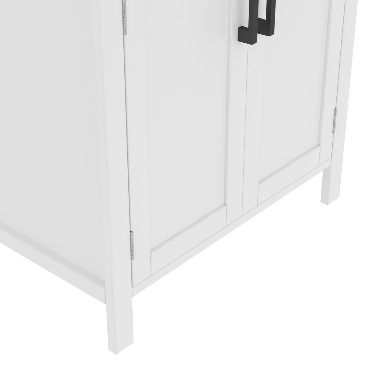 BADEZIMMERSCHRANK mit Waschbecken 60 x 46 x 84,8 cm Weiß - Weiß, Holzwerkstoff (46/84/60cm) - Beauniv