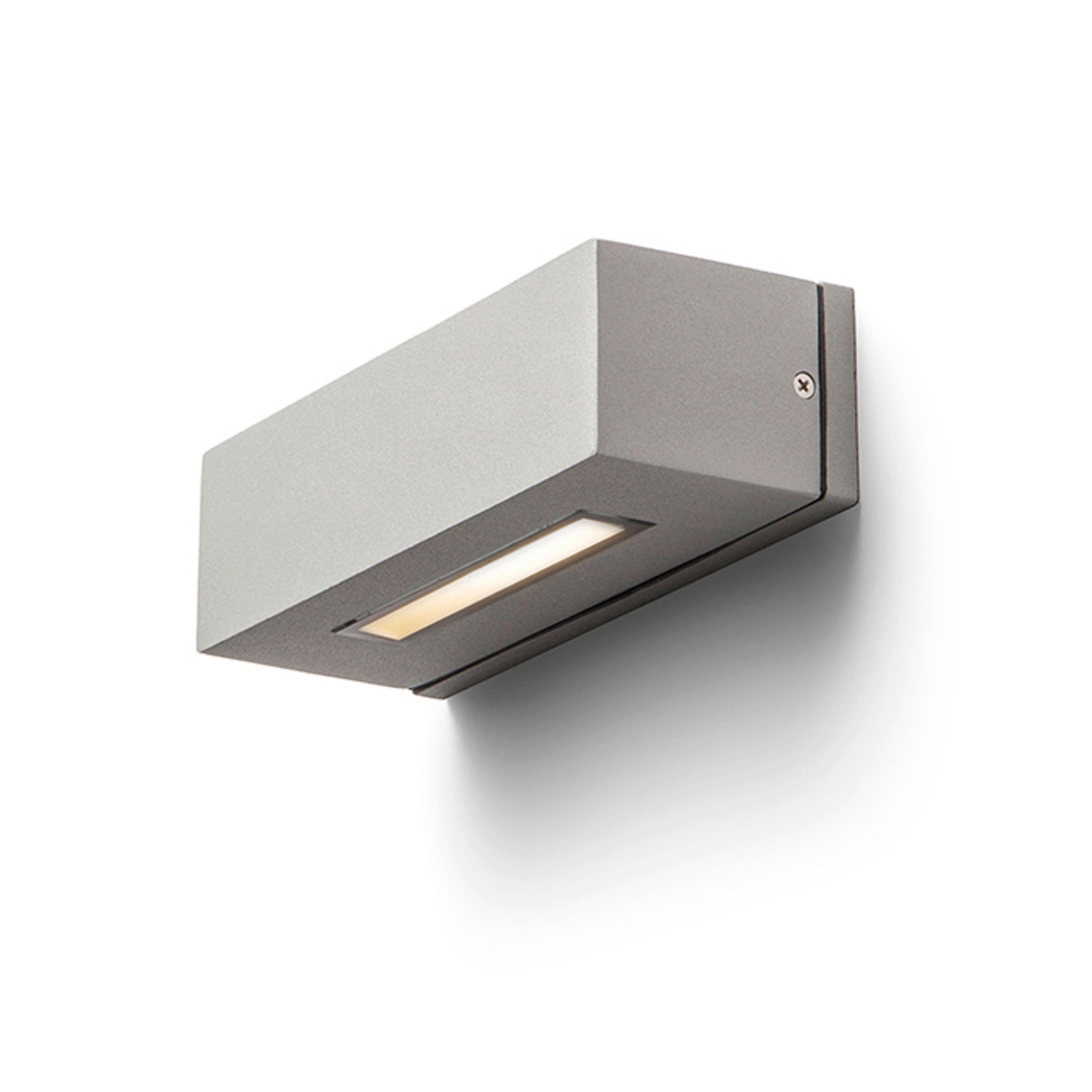 AUSSENLEUCHTE WOOP Silbergrau 12 W IP54 - Grau, Metall (8/18/6cm) - Rendl
