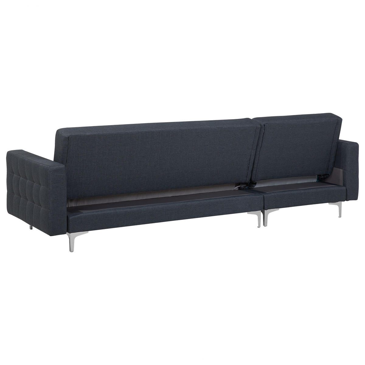 4-SITZER-ECKSOFA Polyester Grau linksseitig Aberdeen - Dunkelgrau, Textil (267/168cm) - Beliani