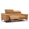 RELAXSOFA FIERO 3-Sitzer mit 1 Relaxfunktion, orange - Schwarz/Orange, Holzwerkstoff/Textil (212/82/103cm) - Courtois Laville