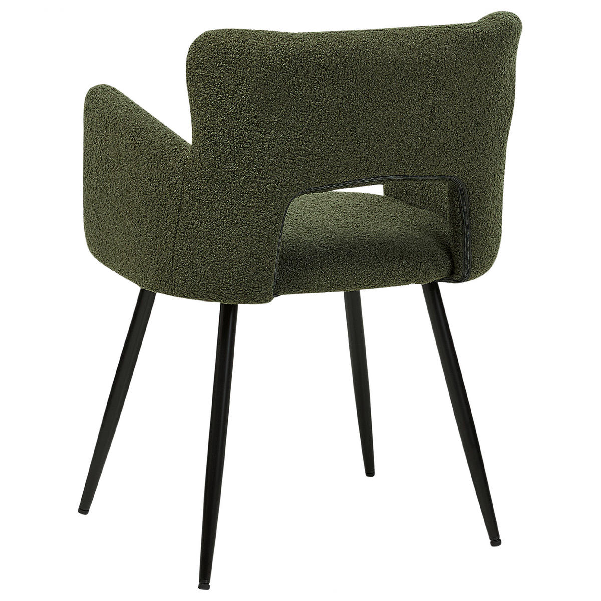 ESSZIMMERSTUHL 2er-Set Samtstoff Grün Sanilac - Grün, Textil/Metall (52/75/44cm) - Beliani