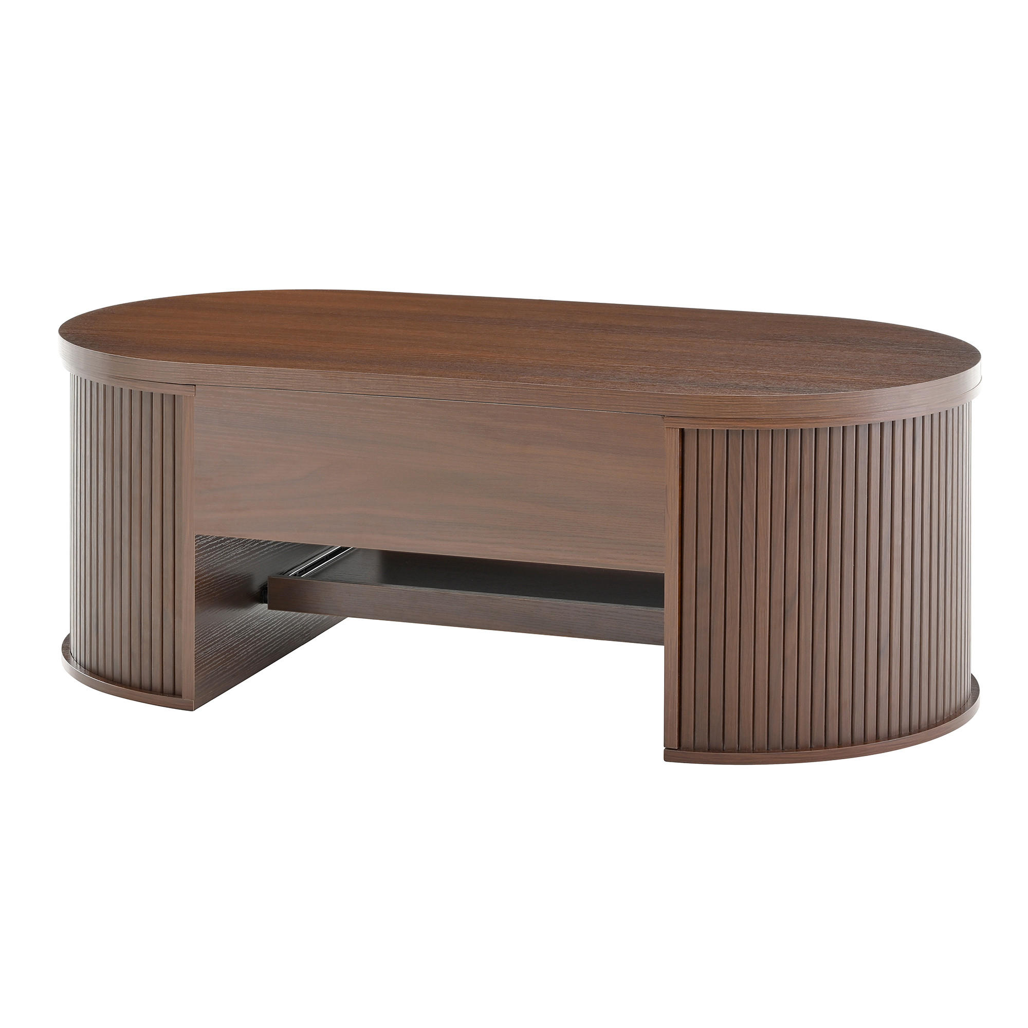 COUCHTISCH Walnussfarben 110/55,5/40 cm höhenverstellbar - Walnussfarben, Holzwerkstoff (55.5/110/40cm) - PANGIVO