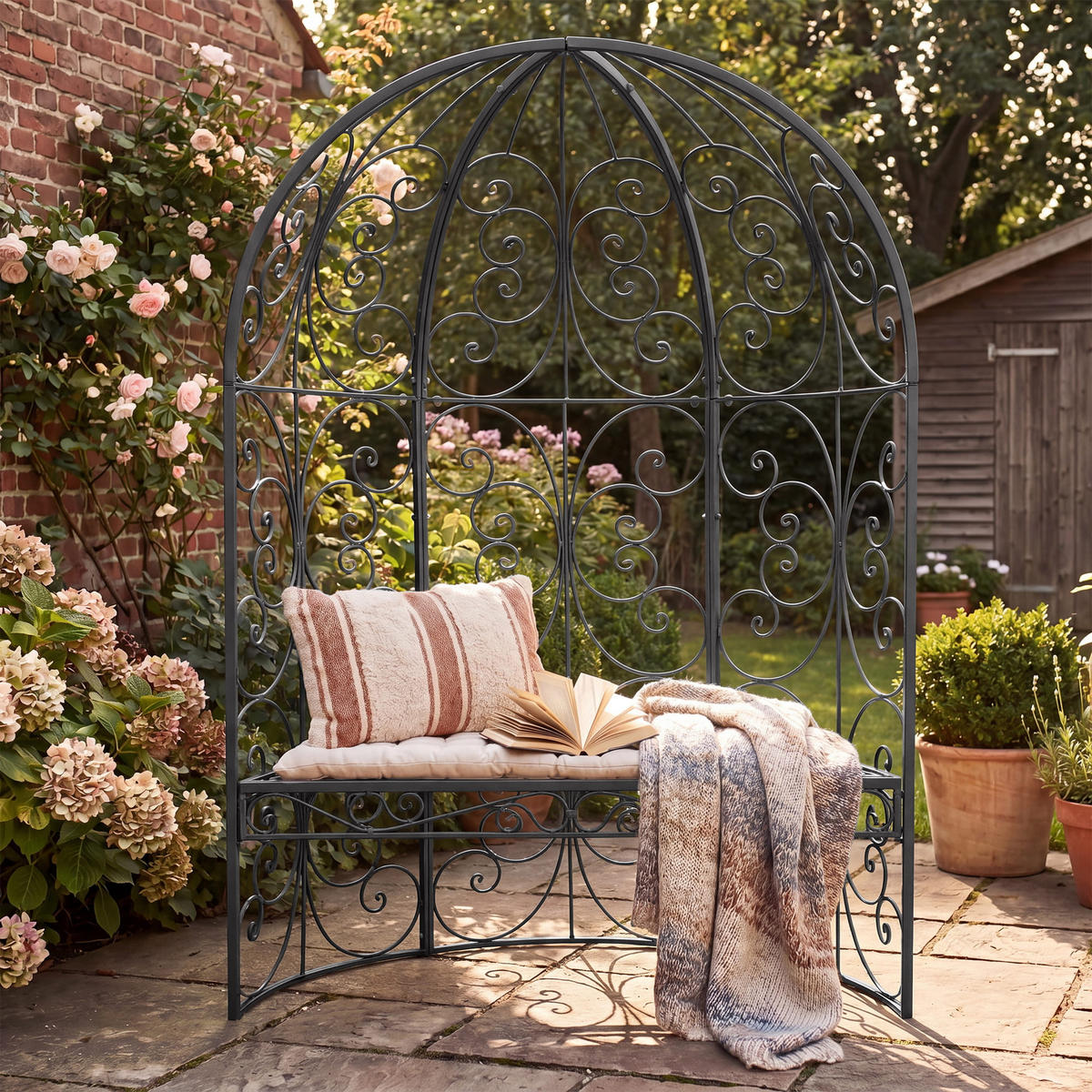 PAVILLON 120/58/178 cm Metall Anthrazit - Anthrazit, Metall (120/178/58cm) - CLP