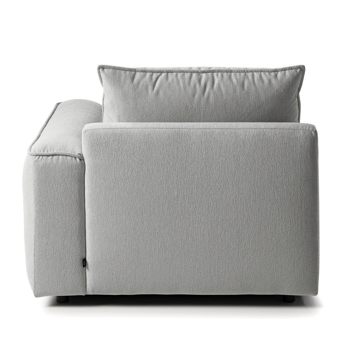 MODULLONGCHAIR - Hellgrau, Holz/Textil (170/82/105cm) - home24