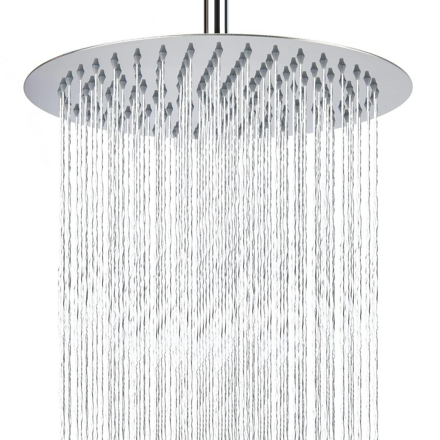 REGENBRAUSE 25 cm Rund Chrom - Silberfarben, Metall (25/12.7/25cm)