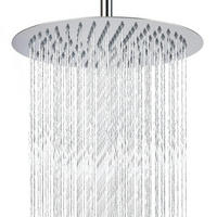 REGENBRAUSE 25 cm Rund Chrom - Silberfarben, Metall (25/12.7/25cm)