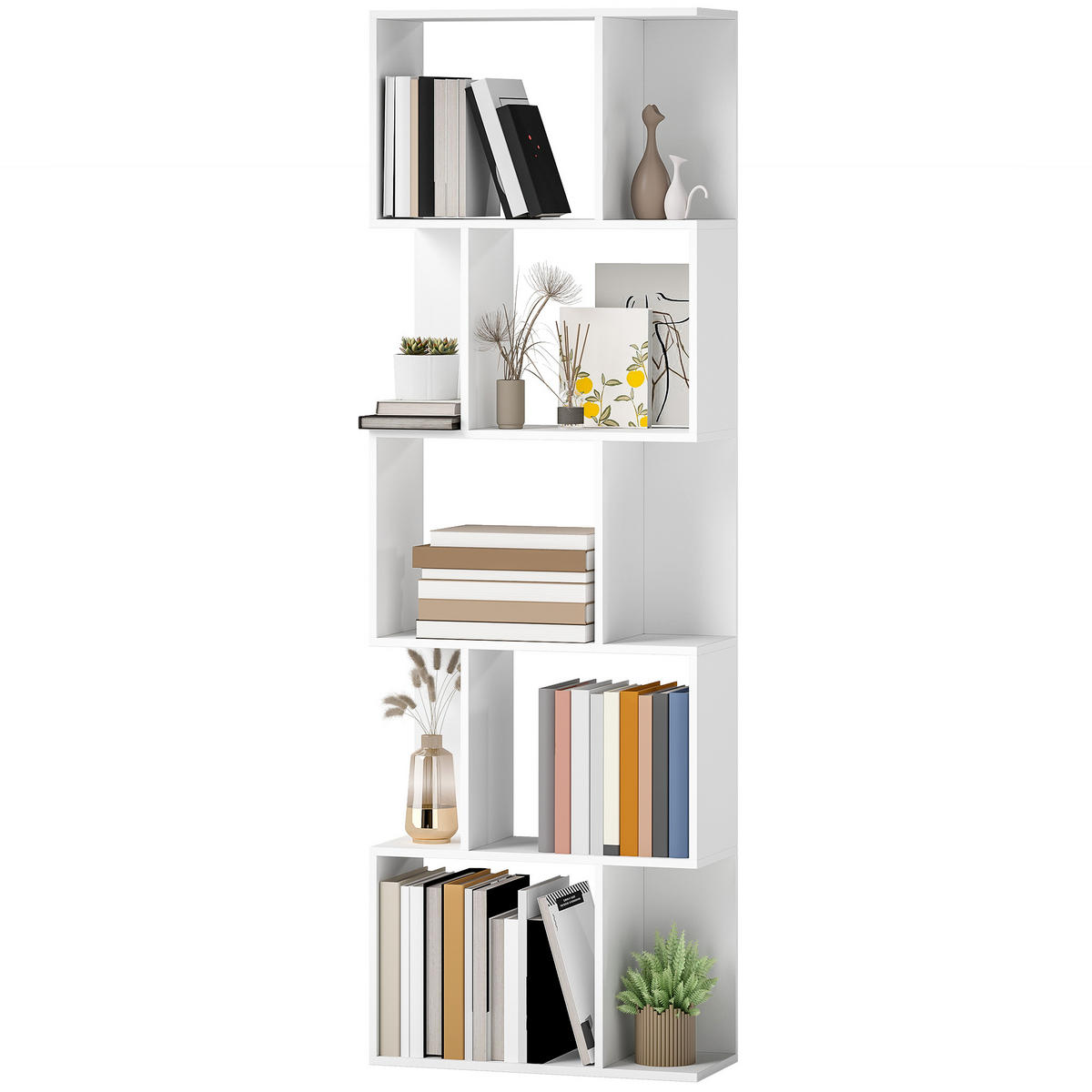 BÜCHERREGAL 60/24/184,5 cm weiß - Weiß, Karton (60/184.5/24cm)