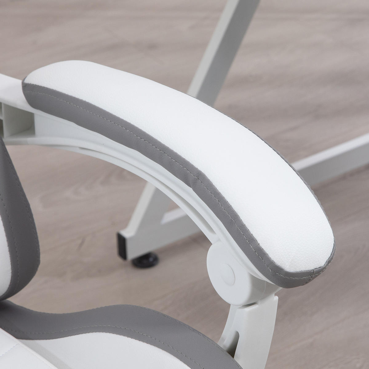 GAMING-STUHL Grau 65.0/65.0/129.0 cm - Grau, Kunststoff (65/129/65cm)