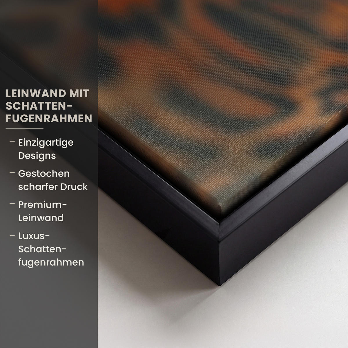 LEINWAND Bilder mit Rahmen - Natur - Leopard - Tier - Sonnenuntergang - Modern - 60x90 - Orange, Textil (60/90cm) - MuchoWow